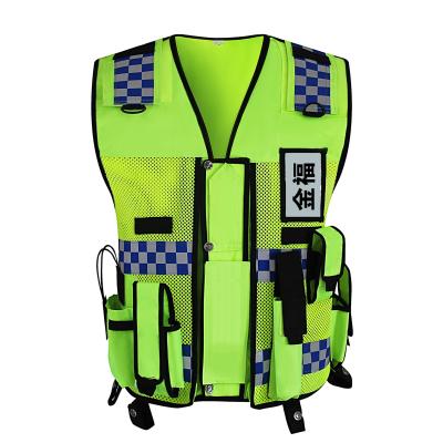 China Lightweight Adjustable Waist And Shoulder Polyester Paramedic Reflective Vest For Traffic First Aid Incident Command Safety Reflective Vest for sale