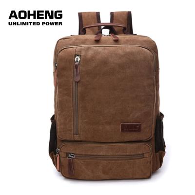 China Fashion Travel Vintage Canvas Daypacks Bookbags Cotton School Canvas Casual Outdoor Waterproof Backpack Rucksack Waterproof Rucksack for sale