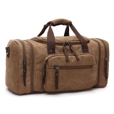 China Fashion Vintage Large Capacity Travel Bag Leisure And Leisure Men Sport Gym Fleece Handbag Canvas Weekend Bag For Outdoor Activities for sale