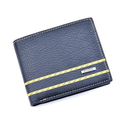 China Waterproof High Quality Male Business Short Pocket Bags Money Clip Card Holder Classic Clutch Purse Bag Vintage Men Leather Wallet for sale