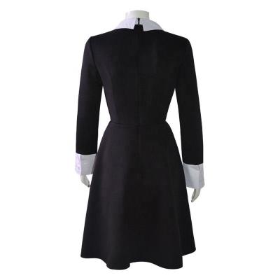 China Cosplay Comic Costume The Addams Family Cosplay Black Wednesday Cosplay Costume Factory Price The Addams Family Cosplay Black Wednesday Costume Adult Movie The Addams Family Cosplay for sale