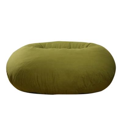 China Large Size Round Foldable Short Plush Bean Bag Blanket Relax Comfortable Bean Bag Chair Bed for sale