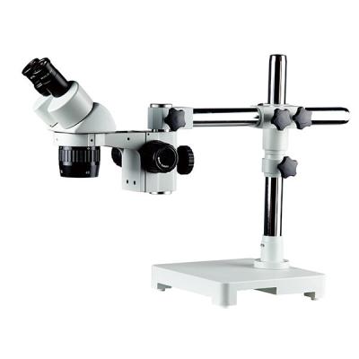 China Stereo microscope binocular boom stand single arm with eyepiece and objectives lens for sale