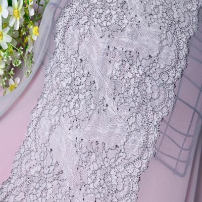 China Sustainable Hot Selling Elaborate Lace Fabric With Black Yarn For Bra for sale