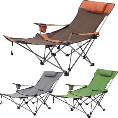 China China Wholesale Modern Outdoor Recliner Folding Chair With Armrest Beach Chair With Side Cup Seat Pocket for sale