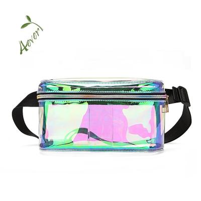 China Water Proof Design New Fashion Holographic Women Sport PVC Transparent Fanny Pack Bum Bag for sale