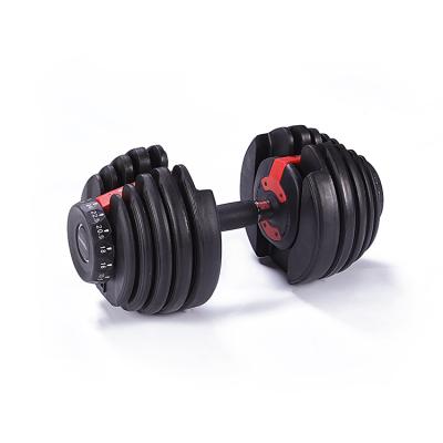 China Plastic Dip In Dumbbell Fitness Equipment 52.5lb Wholesale Features Various Adjustable Dumbbell And Barbell Set for sale