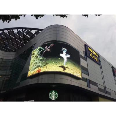 China Outdoor Led Advertising Display Netting Advertising Outdoor Full Color Fixed Curved Flexible Led Display P4 for sale