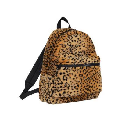 China Custom Solar Panel Fashion Schoolbag Women Backpack Lady Crop Leopard Backpack for sale