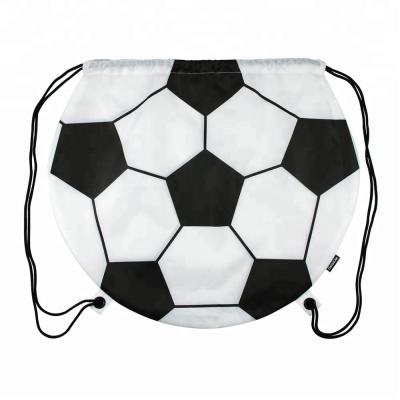 China Waterproof Kids Personalized Soccer Ball Drawstring Backpack for sale