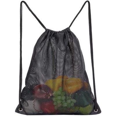 China Waterproof Heavy Duty Mesh Drawstring Bag, Sports Equipment Storage Bag for Beach, Swimming for sale