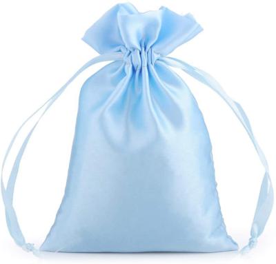 China Gift Blue Jewelery Promotion 5 x 7 Inch Satin Bags Hair Dryer Bag Satin Liner Storage Bag for sale