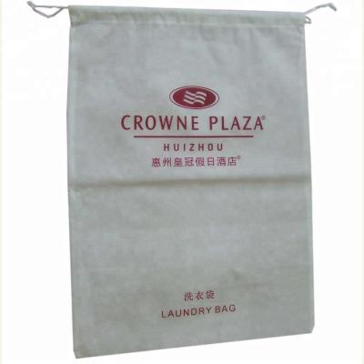 China 2018 Cheapest Hotel Mesh Laundry Bag Non Woven Drawstring Wash Bag for sale