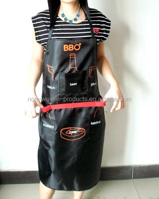 China Eco-friendlyand High Quality Wholesale BBQ Fireproof Kitchen Cooking Apron Making for sale