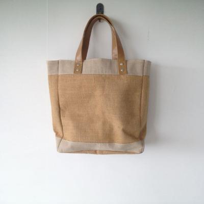 China Biodegradable Natural Hessian Burlap Sack Jute Tote Bag for sale