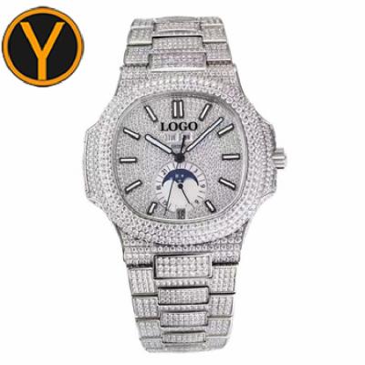 China Full Diamond 5726 Luminous Date PP Dive Watch Sporty Good Quality Automatic Series 324SC Automatic Movement for sale