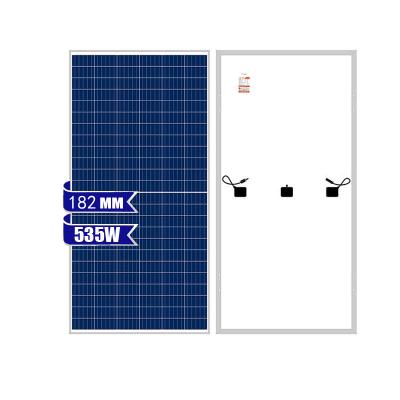 China Luxury solar panels 535 watt 182mm 144 half cells single glass Single Solar Panel  24v 48v Monocrystalline Solar Panel Price China for sale