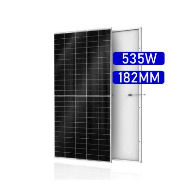 China Luxury Solar panel 535 Watt Solar mono kit Solar Panels Single glass  For Home Solar Roof Panel 182mm 72cells 144half cells for sale