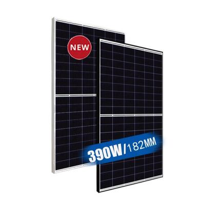 China Luxury Single Solar Panel 390W  108half cells solar roof panel solar photovoltaic system single crystal single glass for sale