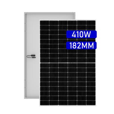 China Luxury Photovoltaic 410W Home Solar Power kit Solar Panels Single glass  For Home Solar Roof Panel 182mm 54cells 108half cells for sale