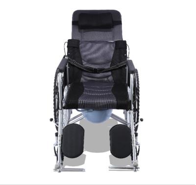 China Handicap steel manual wheelchair health care thickened tube adjustable wheelchair for the elderly for sale