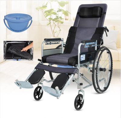 China Hot Selling High Quality Good Extended Foldable Folding Steel Wheelchair Wheelchair Manual for sale