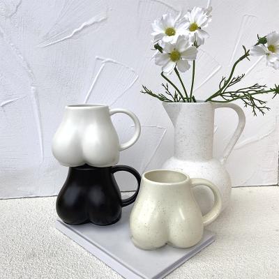 China Viable Creative Ceramic Woman Body Coffee Milk Cup Butt Carving Cup Living Room Dining Table Mugs Cup Home Decoration Accessories for sale