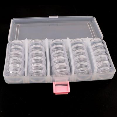 China Transparent Empty Nail Art Tip Boxes Storage Nail Art Rhinestone Case Removable Food Crate Storage Case for sale