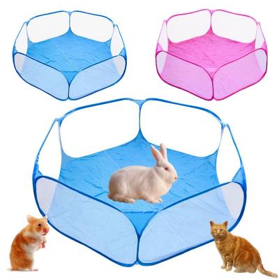 China Outdoor Indoor Outdoor Playground Pet Carrier Breathable Portable Fashion Playpen Fence For Hamster Chinchillas Guinea Pigs for sale