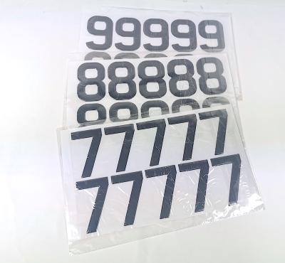 China Europe Manufacture Nameplate Sticker Letter Blank License Plate Gel Letter for sale