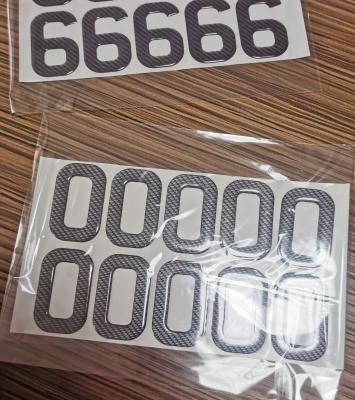 China Europe Custom Design License Plate Decoration Letters Plastic Metal Craft Nameplate With Back Sticker License Plate Sign for sale