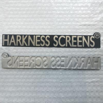 Chine Aluminum Custom Design Return Business Gift Metal Name Tag Sticker Aluminum Car License Plate Sign Emboss Letters Nameplate à vendre