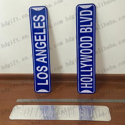 China Africa LOS ANGELES Aluminum Plate Sign Metal Emboss License Plate Plate Custom Printed Tin Wall Nameplate Souvenir for sale