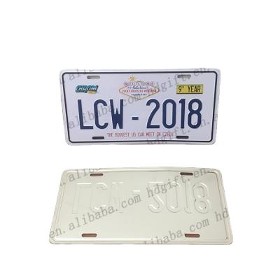 China Europe Custom Emboss Decoration License Plate Aluminum Metal License Plate for sale