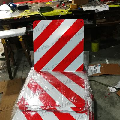 China Aluminum Safety Road Traffic Lanes Sheet Street Warning Sign Red/White Diagonal Tin Plate Custom Reflective Film 500mm*500mm (Customized) en venta