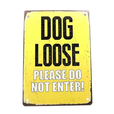 China Customized Aluminum Print Safety Tin Signs Aluminum Dog Warning Sign en venta