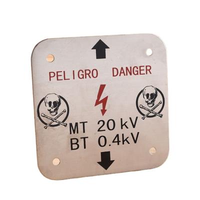 Κίνα Custom high voltage aluminum metal tin plate brush warning street sign 300mm*500mm (customized) προς πώληση