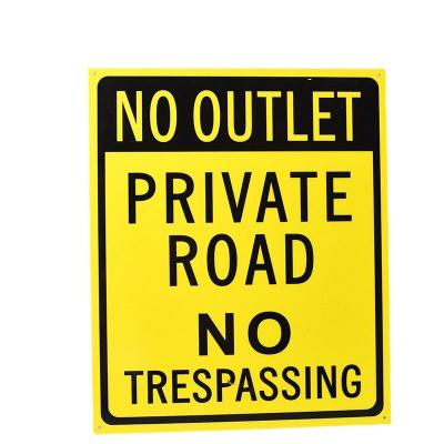 중국 CangNan Factory Aluminum Private Road Sign Custom Design Metal Printing Tinplate Tin Traffic Warning Sign 300mm*500mm (Customized) 판매용