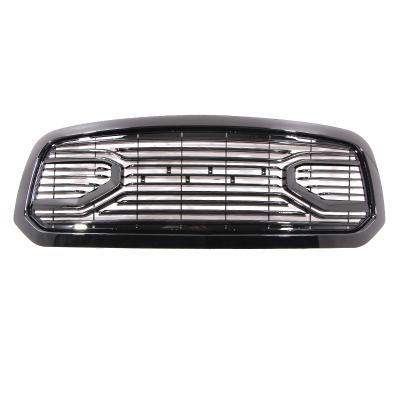 China ABS Big Horn Grille+ Wrapped Gloss Black Shell Fit For Dodge Ram 1500 2013-2018 for sale