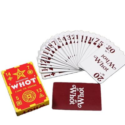 China Hot Promotional Cheap Whot Paper Playing Cards for sale