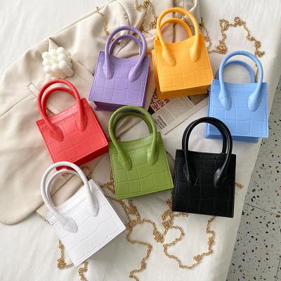 China High Quality Mini Solid Color Candy White Sling Bag Handbags Freeze Purses for sale