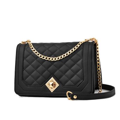 China High Quality Quilted Straddle Bag Women's Simple Shoulder Bag Chain Purse And Wallet Dinner Bag for sale