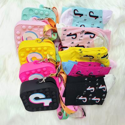 China OEM Soft Kids Socks Match Pop Bags Designer Mini Bulk Fun Clips Busty Person 2022 Christmas for sale