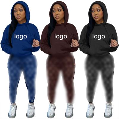 China Autumn Winter Anti-pilling Jogger Sweatsuit Sweatpants Women Sweater Clothes High Quality Thick Tracksuit Hoodie And Jogging Hoodie Set for sale