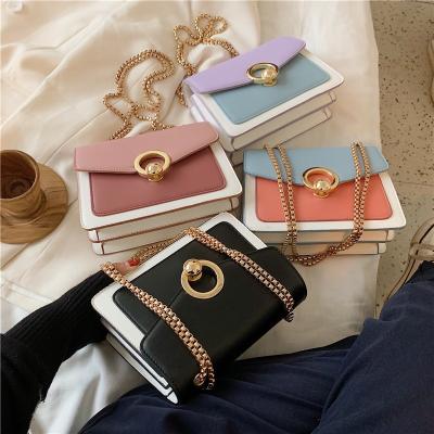 China Fashion Cute Female Pu Leather Chouder Chain Travel Bags Women Crossbody Pinch - Body Women Bag Handbags for sale