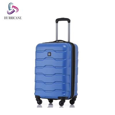 China Custom Classic ABS Blue Air Trolley 3pcs Luggage Bag 22 24 28 Inch Suitcase Easy Travel for sale