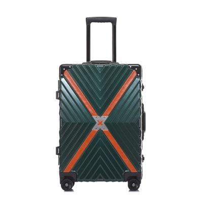 China Fashionable Aluminum Suitcase Set With Hidden Compartment ABS Luggage With Quiet Wheels for sale