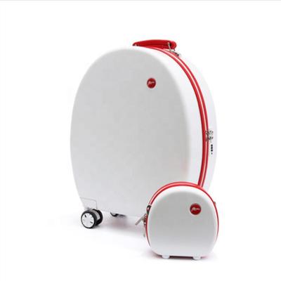 China Custom Cute Circular Luggage Cute 20 Inch Airport Luggage Trolley Luggage For Girls for sale