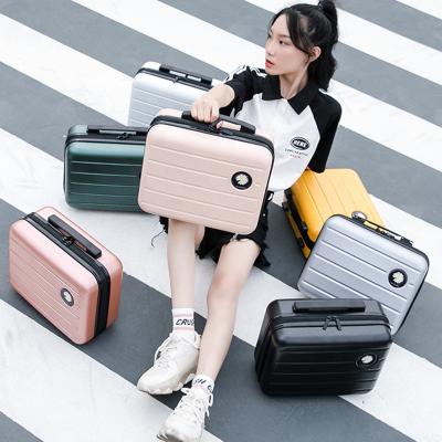 China New High Quality Korean Little Daisy 14 Inch Portable Mini PC Suitcase Bag Travel Makeup Case For Cosmetics for sale