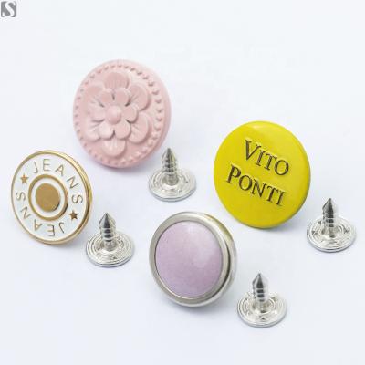 Cina SANKO logo fabric clothing lattice nickel free custom buttons color jeans button kids in vendita